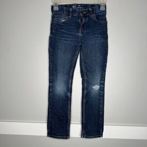 Wonder Nation Jeans Kids Size 8 Slim Dark Wash Adjustable Waist Stretch WB09205